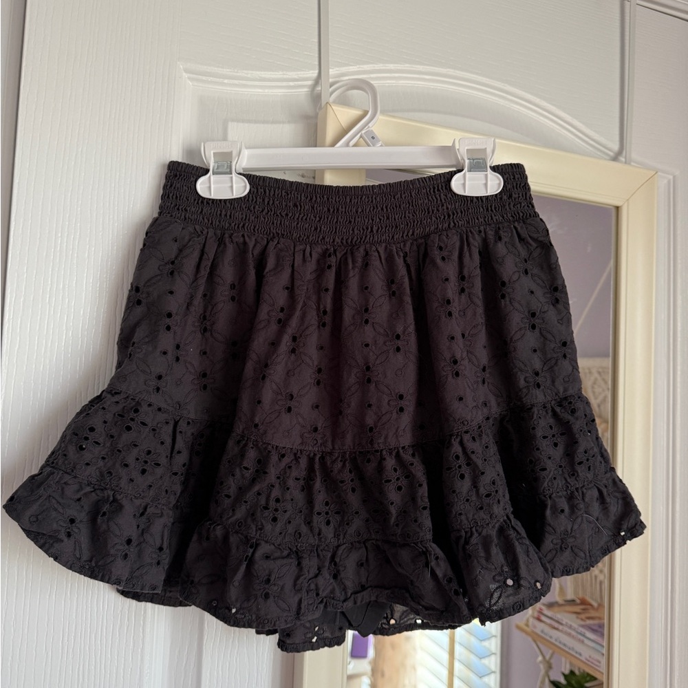 American Eagle Outfitters Black Bubble Mini Skirt